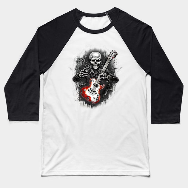 Hard Rock Metal Grunge style art Baseball T-Shirt by Dope_Design